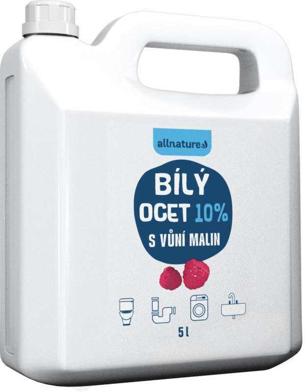 ALLNATURE Bílý ocet 10 % s vůní malin 5 l
