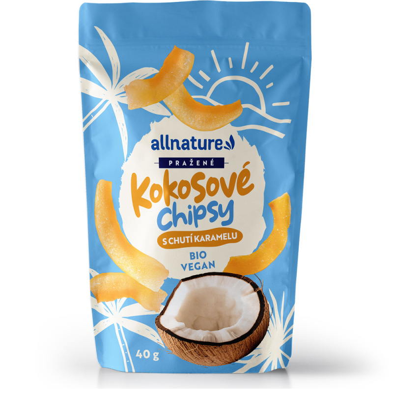 ALLNATURE Kokosové chipsy s karamelem BIO 40 g