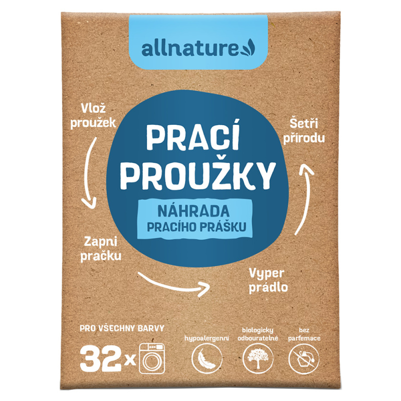 ALLNATURE Prací proužky 16 kusů 32 praní