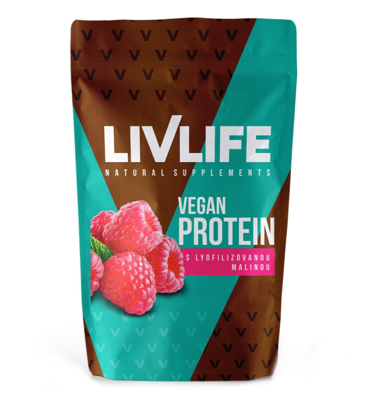LIVLIFE Vegan protein s lyofilizovanou malinou 490 g