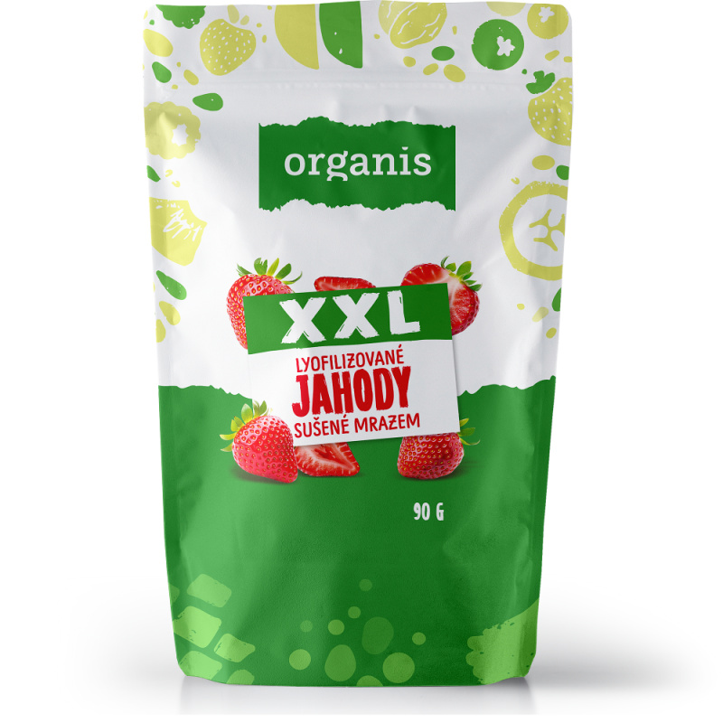 ORGANIS Jahody sušené mrazem plátky XXL 90 g