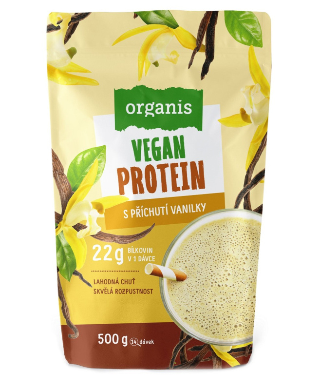 ORGANIS Veganský protein vanilka 500 g