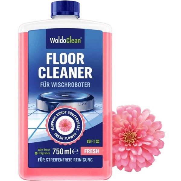 WoldoClean Čistič podlah pro robotické vysavače Flower 750 ml