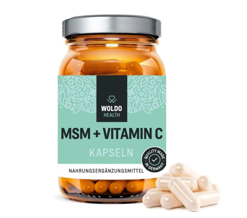 WOLDOHEALTH MSM + Vitamín C 180 kapslí