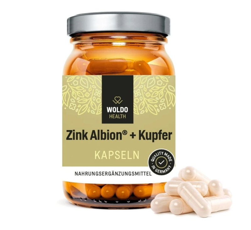 WOLDOHEALTH Zinek s mědí 90 kapslí