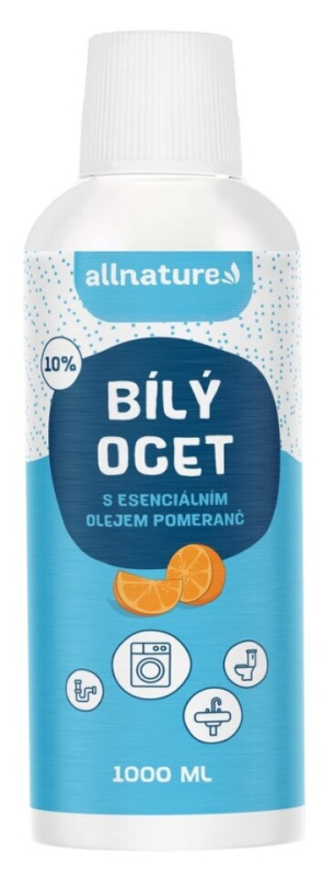 ALLNATURE Bílý ocet 10% s vůní pomeranče 1000 ml