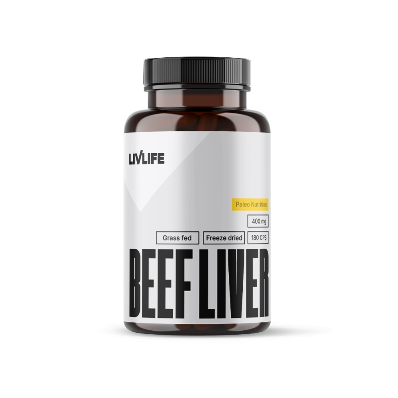 LIVLIFE Grass fed beef liver 180 kapslí