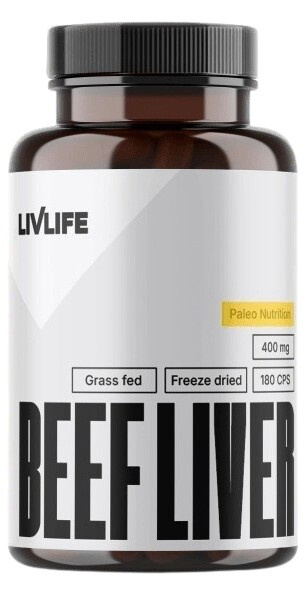 LIVLIFE Grass fed beef liver 180 kapslí