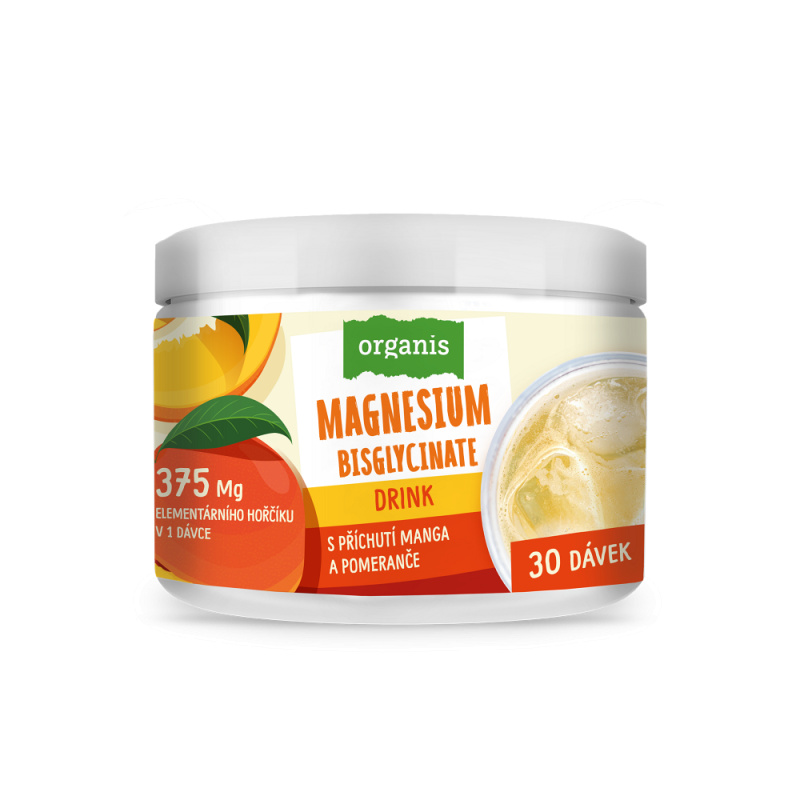 ORGANIS Magnesium drink s příchutí manga a pomeranče 102 g