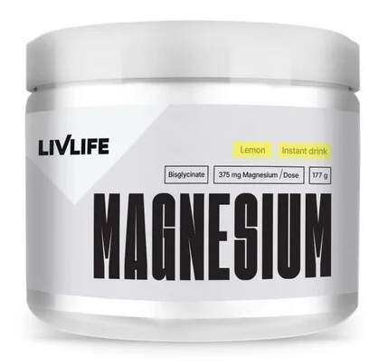 LIVLIFE Magnesium bysglicinate 12% drink mango + pomeranč 195 g