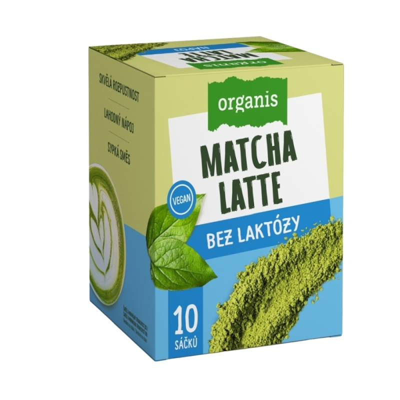 ORGANIS Matcha latte bez laktózy 10 x 27 g