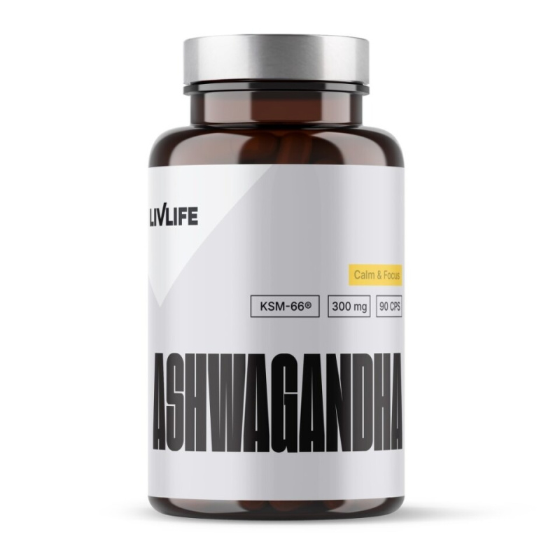 LIVLIFE Ashwagandha KSM-66 300 mg 90 kapslí