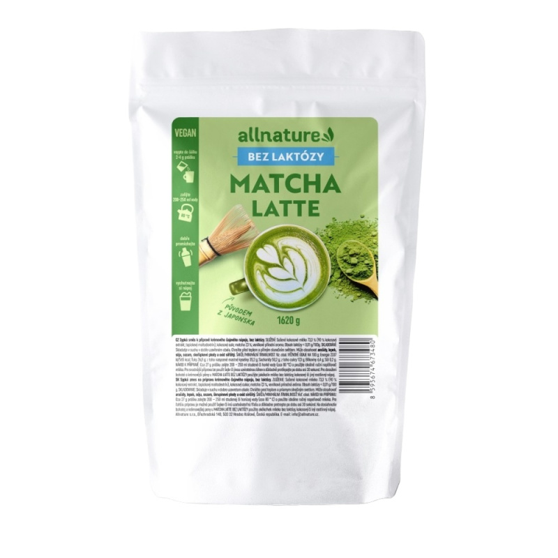 ALLNATURE Matcha latte bez laktózy 1620 g
