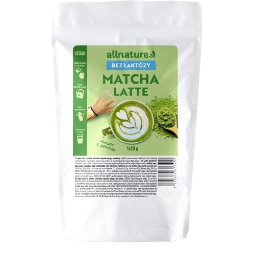 ALLNATURE Matcha latte bez laktózy 1620 g