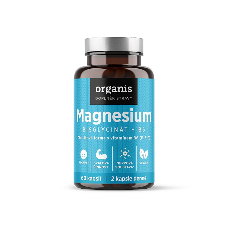 ORGANIS Magnesium bisglycinát + B6 60 kapslí