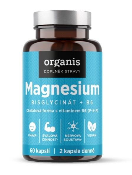 ORGANIS Magnesium bisglycinát + B6 60 kapslí