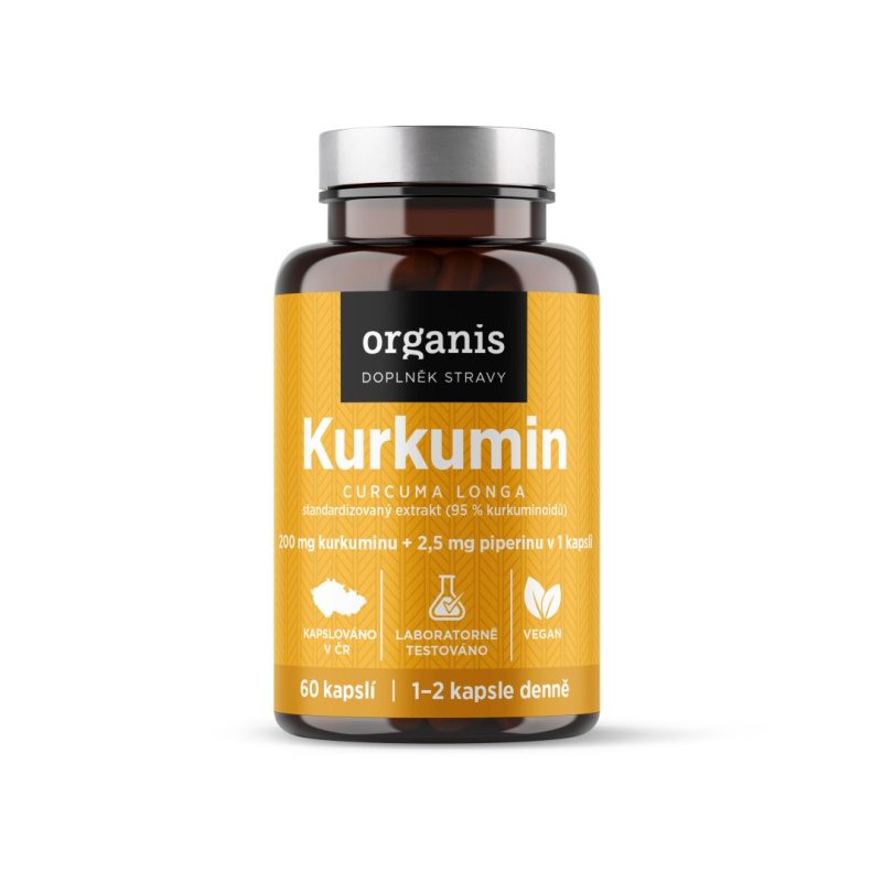 ORGANIS Kurkumin + piperin 60 kapslí