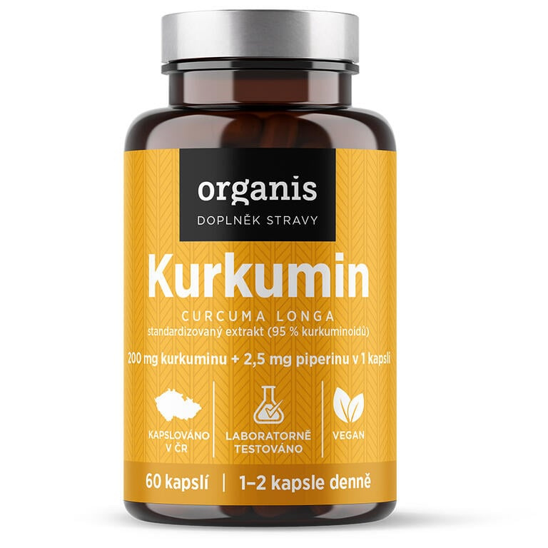 ORGANIS Kurkumin + piperin 60 kapslí