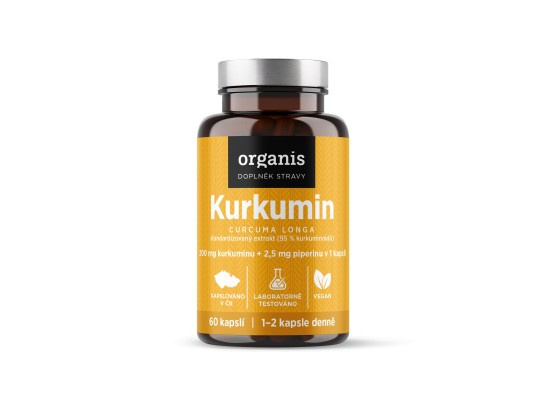 ORGANIS Kurkumin + piperin 60 kapslí