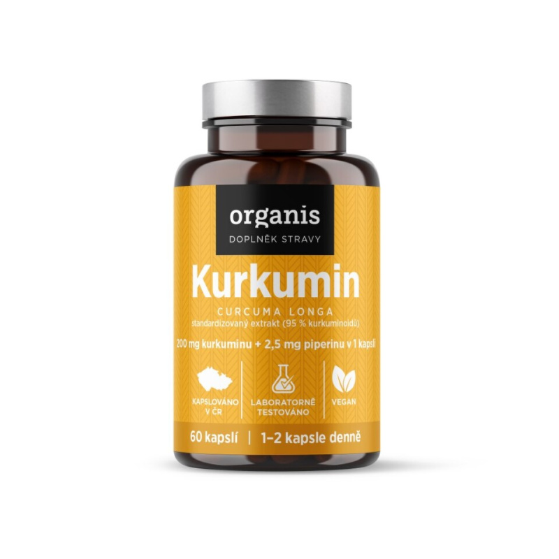ORGANIS Kurkumin + piperin 60 kapslí