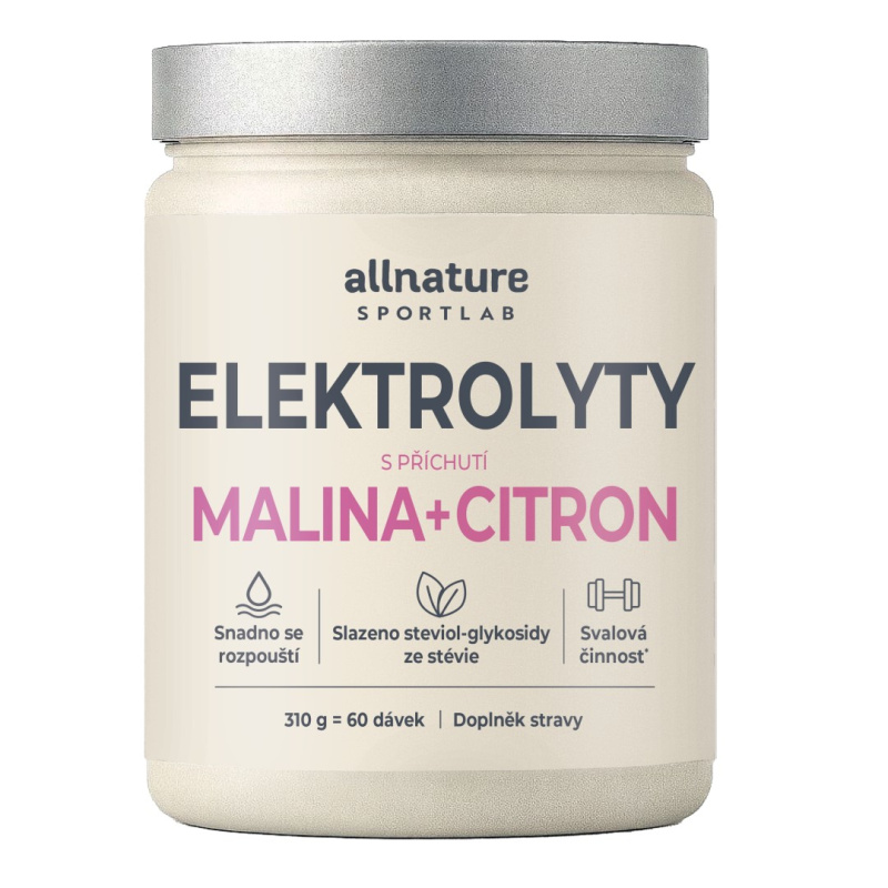 Allnature Sportlab Elektrolyty malina + citron 310 g