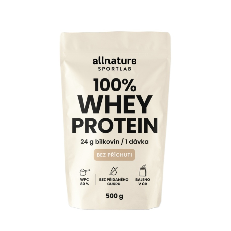 ALLNATURE Sportlab 100% whey protein bez příchuti 500 g