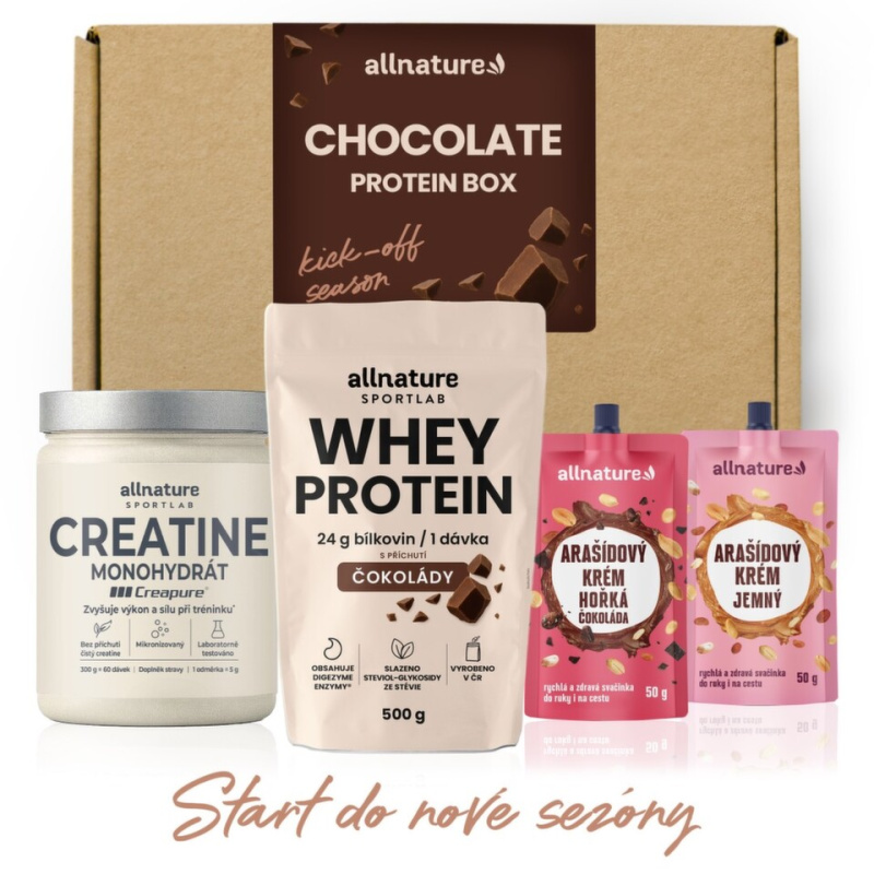 Allnature Chocolate Protein Box 4 ks