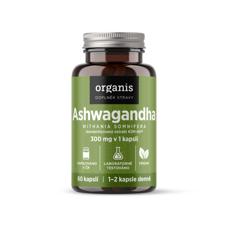 ORGANIS Ashwagandha KSM-66® 300 mg 60 kapslí