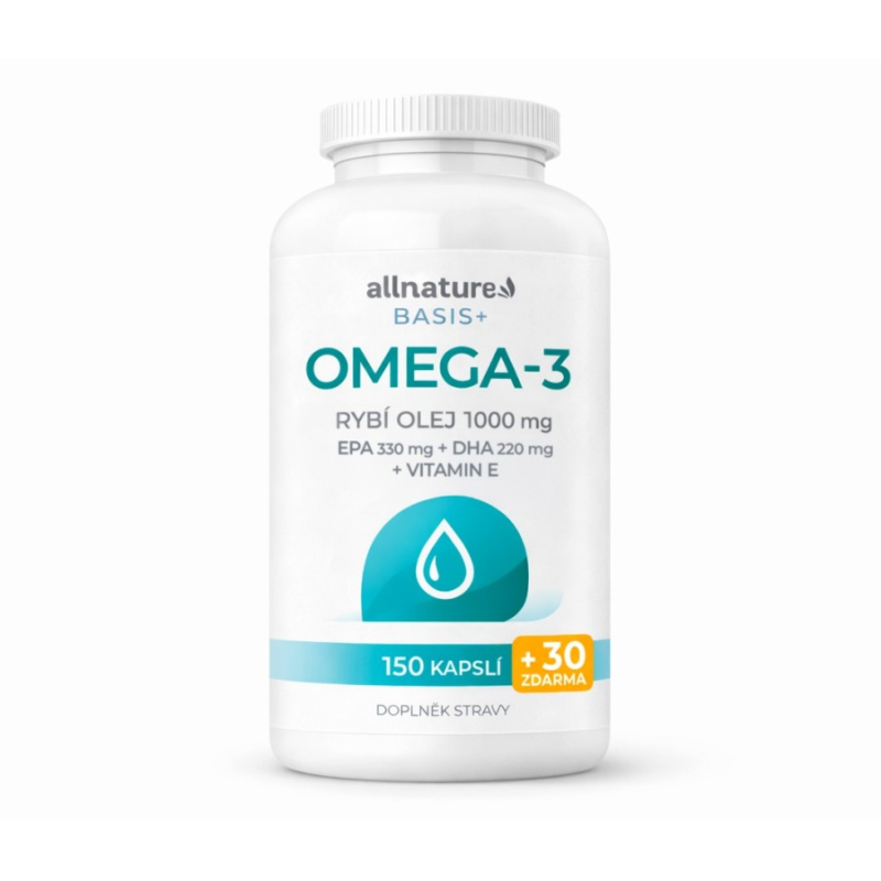 Allnature Basis + Omega 3 150+30 cps. ZDARMA