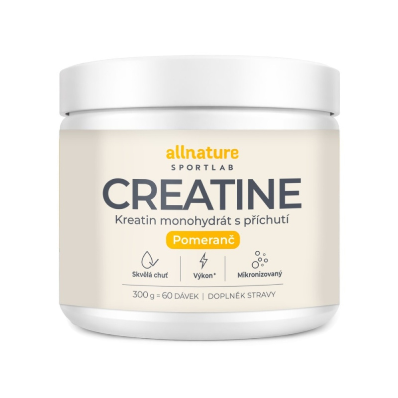 ALLNATURE Sportlab creatine monohydrát pomeranč 300 g