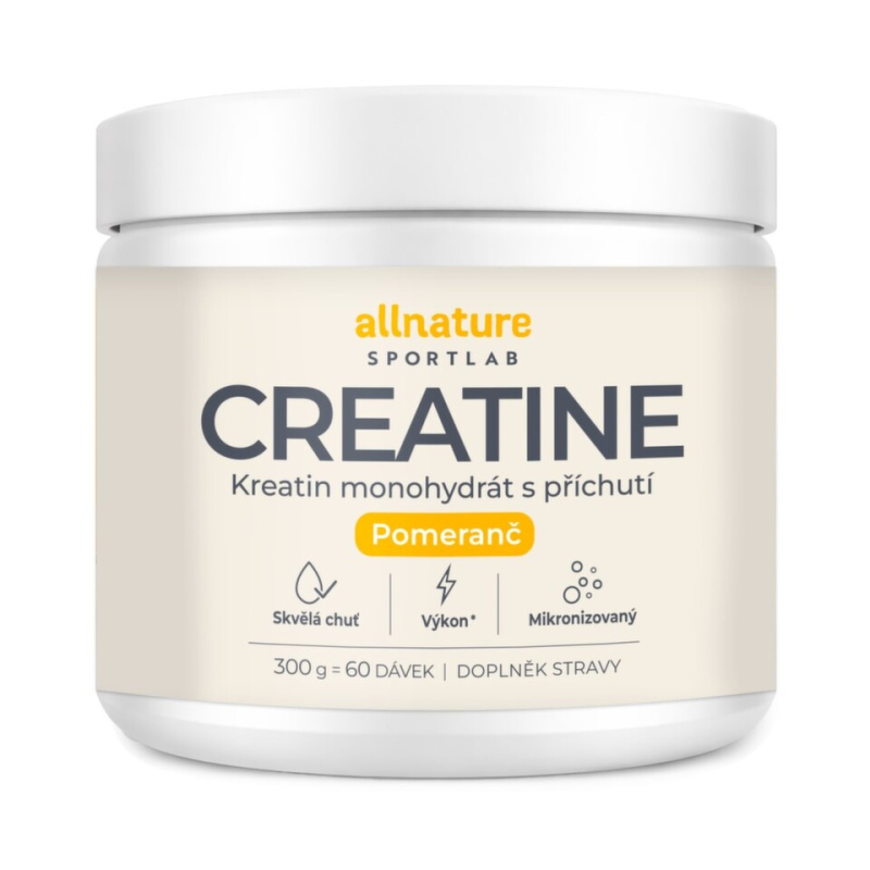 ALLNATURE Sportlab creatine monohydrát pomeranč 300 g
