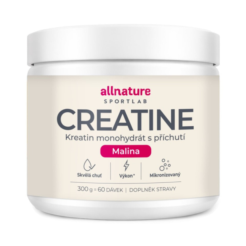 ALLNATURE Sportlab creatine monohydrát malina 300 g