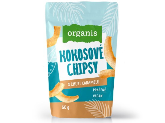 Organis Kokosové chipsy karamel 60 g
