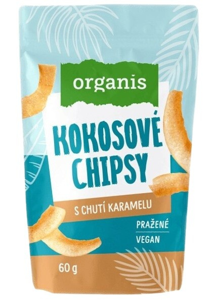 Organis Kokosové chipsy karamel 60 g