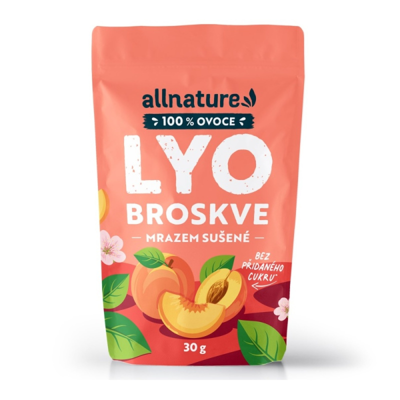 ALLNATURE Broskev sušená mrazem 30 g