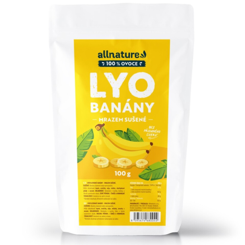 ALLNATURE Banán sušený mrazem 100 g