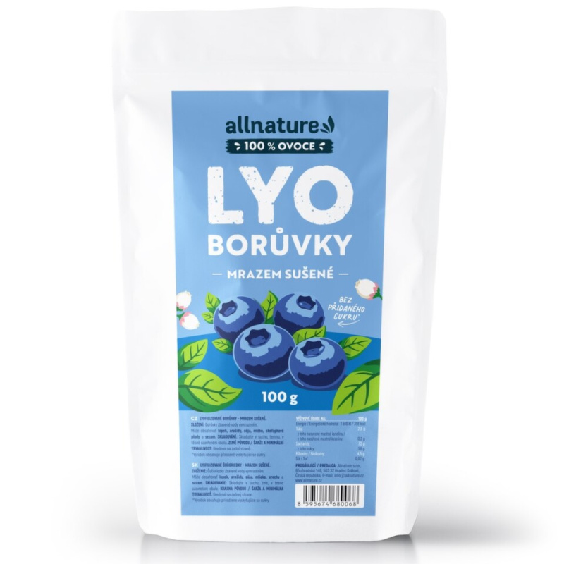 ALLNATURE Borůvka sušená mrazem celá 100 g
