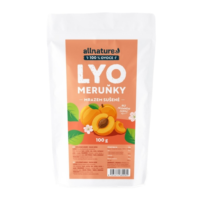 ALLNATURE Meruňky sušené mrazem 100 g