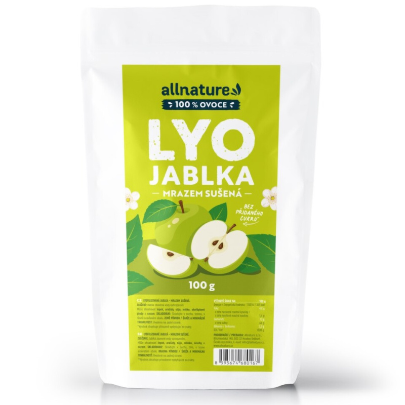 ALLNATURE Jablka sušená mrazem 100 g