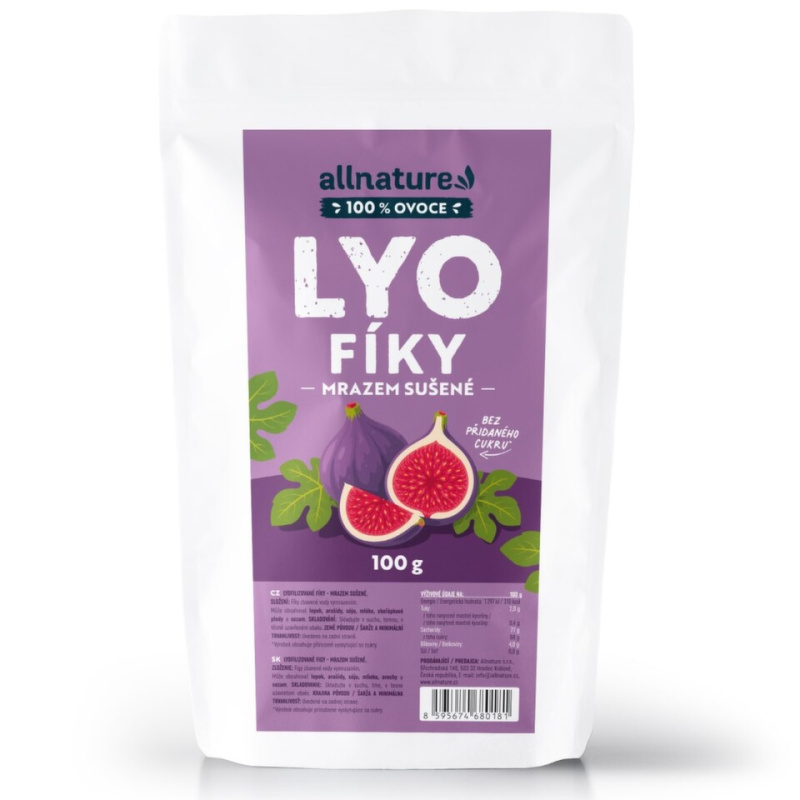 ALLNATURE Fíky sušené mrazem 100 g