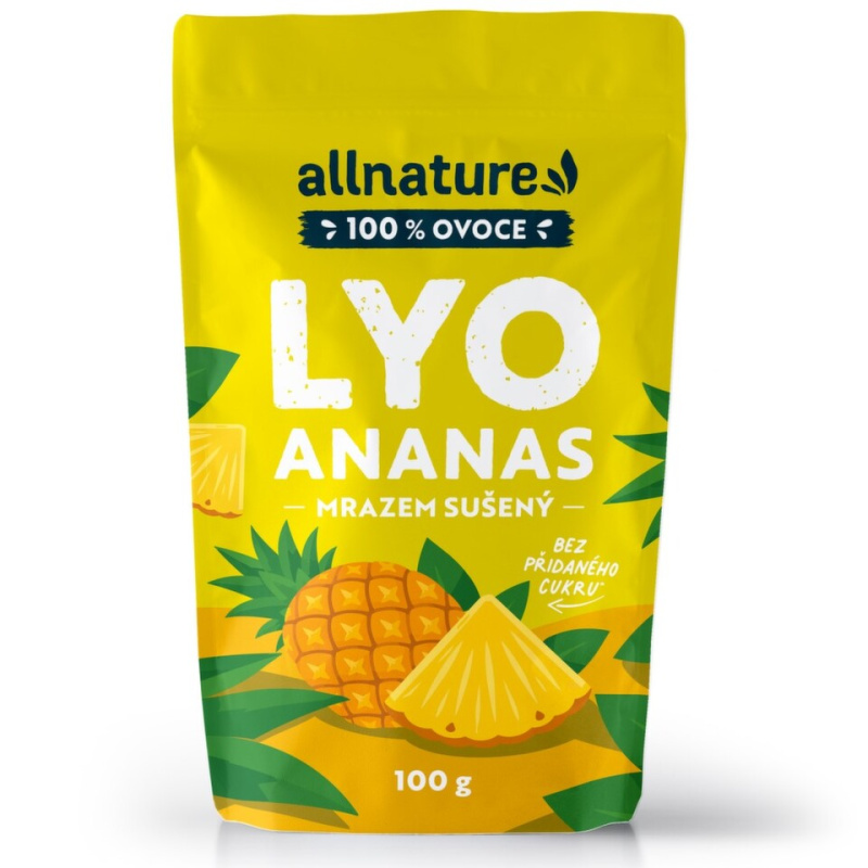 Allnature Ananas Lyo mrazem sušený 100g