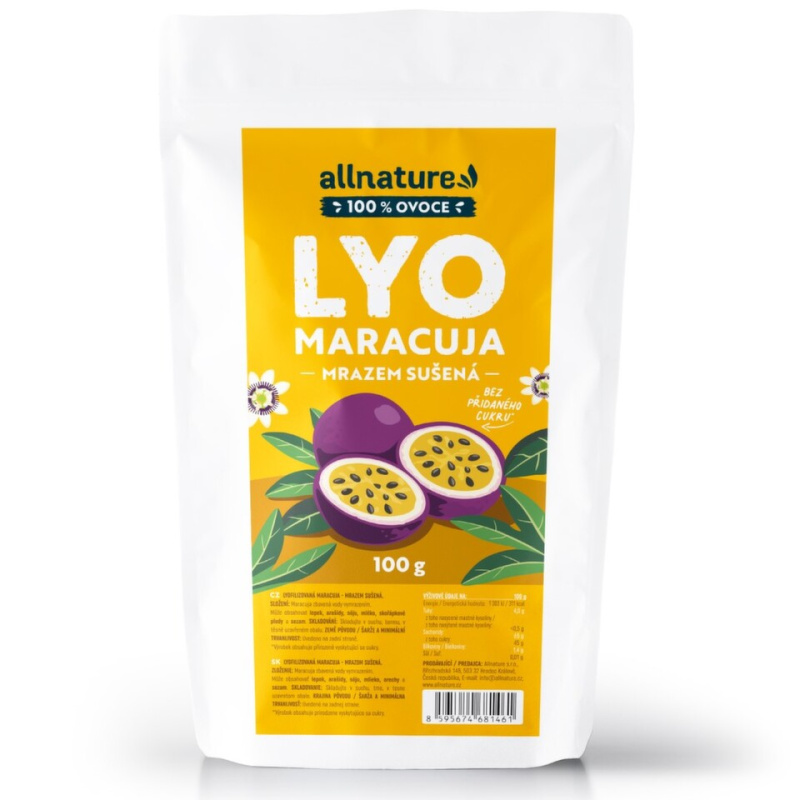 Allnature Maracuja Lyo mrazem sušená 100g