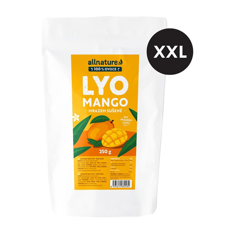 ALLNATURE Mango sušené mrazem XXL 250 g