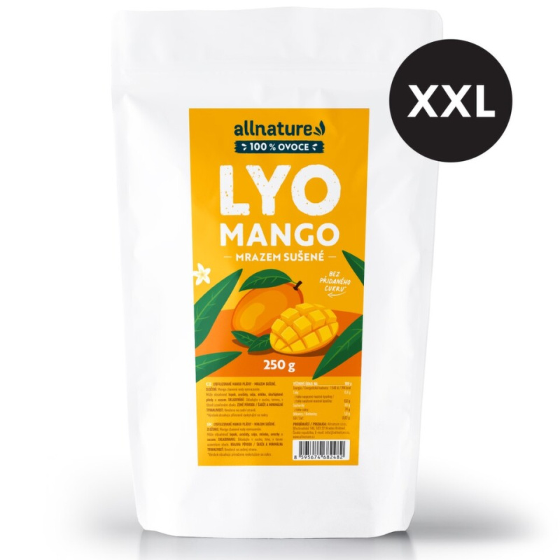 ALLNATURE Mango sušené mrazem XXL 250 g