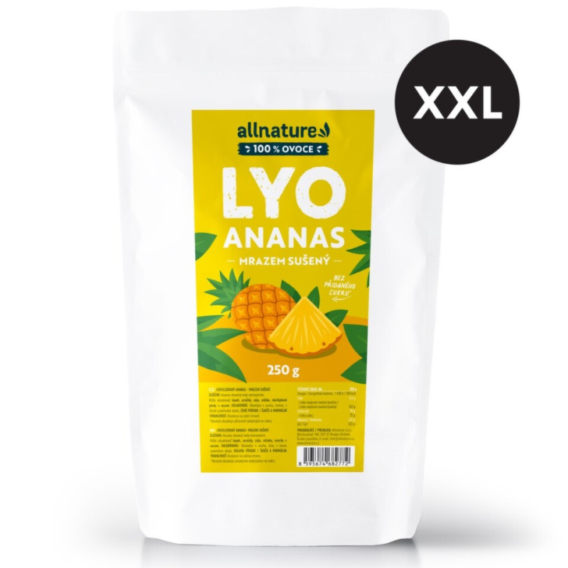 ALLNATURE Ananas sušený mrazem XXL 250 g