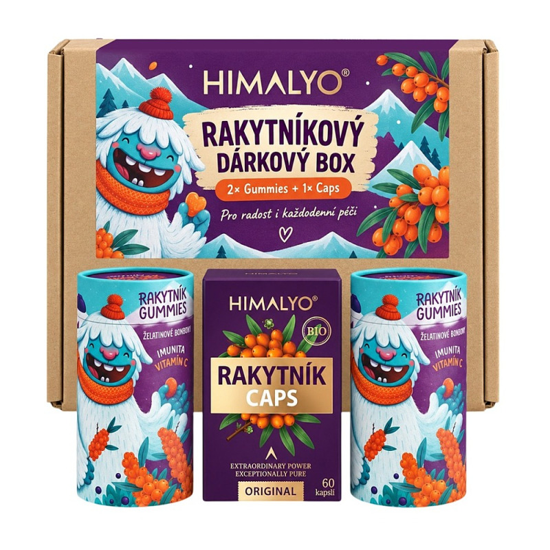 HIMALYO Rakytníkový balíček 1 x 60 kapslí a 2 x balení po 60 gummies