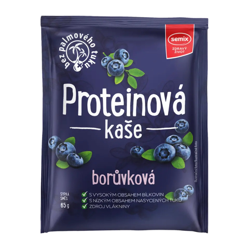 SEMIX Proteinová kaše borůvková 65 g