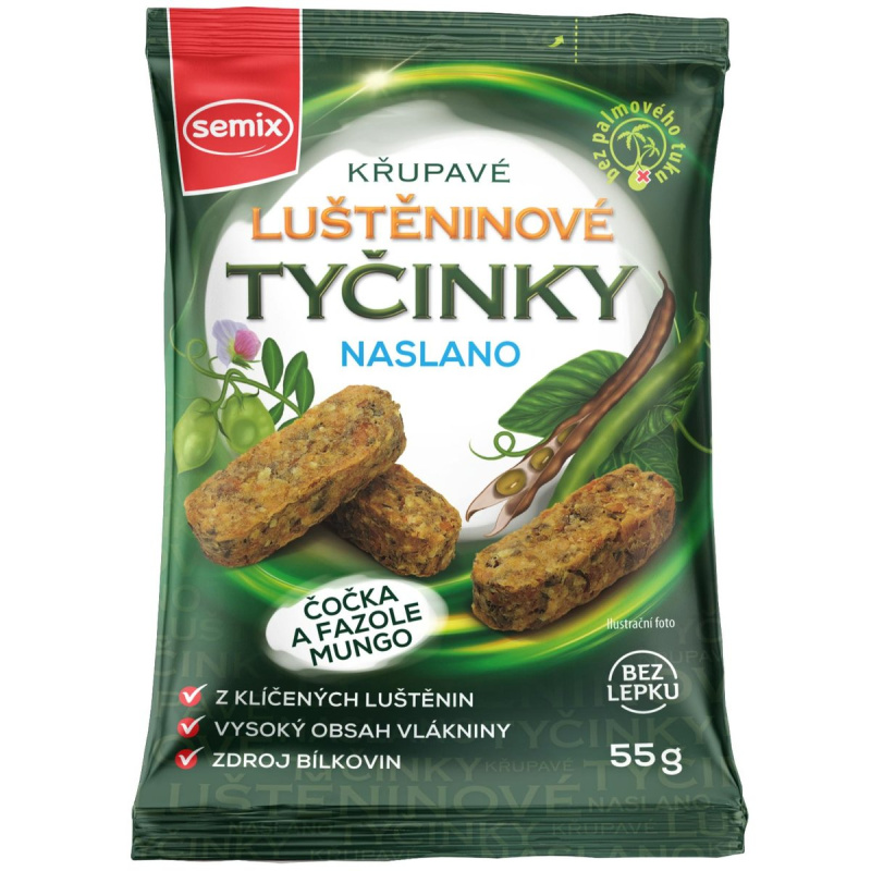 Semix Luštěninové tyčinky naslano čočka a fazole mungo