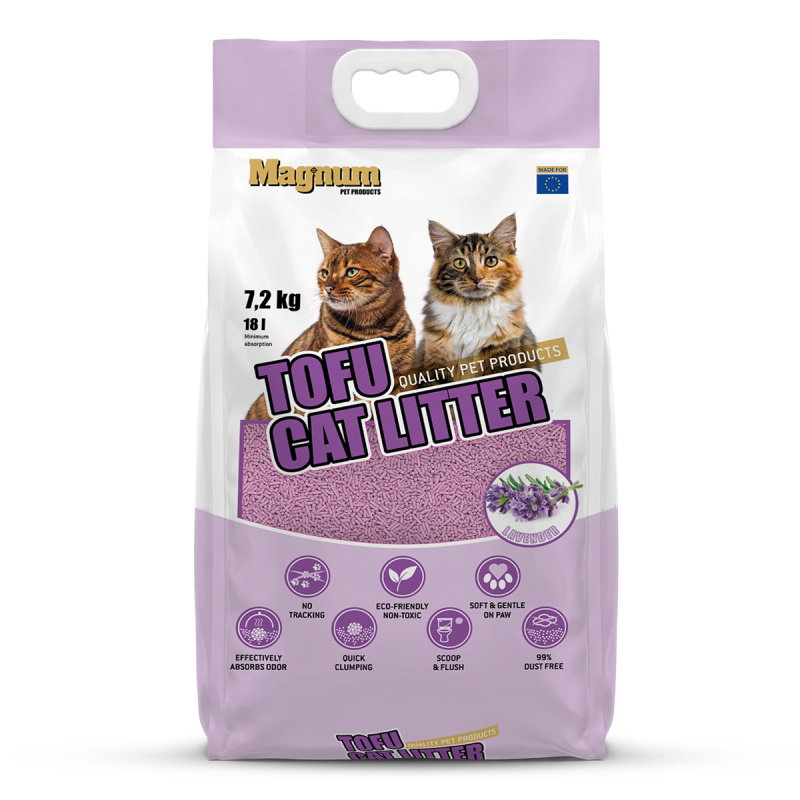 Magnum TOFU cat litter LAVENDER Balení: 7,2 kg
