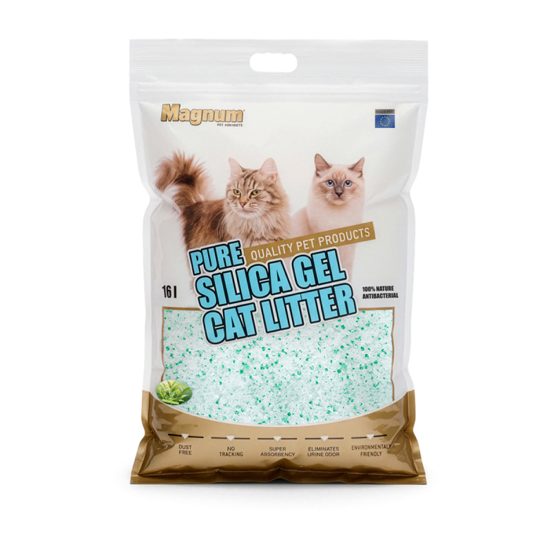 Magnum Pure Silica Gel Cat Litter Green Tea Balení: 16 l